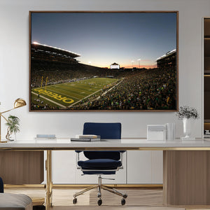 Oregon Ducks Football Team Print - Eugene Autzen Stadium