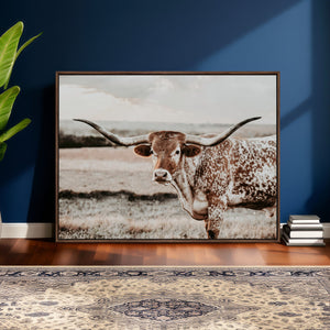 Texas Longhorn Canvas Wall Art Print – Majestic Western
