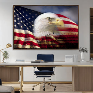 American Flag Eagle Symbol Wall Art, American Flag Eagle