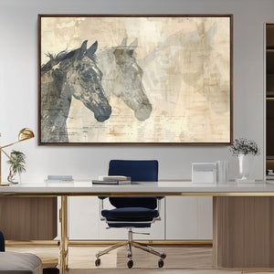 Abstract Horse Canvas Print | Modern Farmhouse Wall Art |