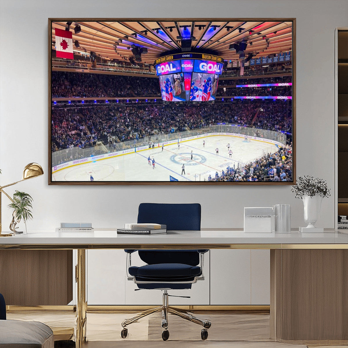 Madison New York Rangers Hockey Stadium Wall Art Canvas