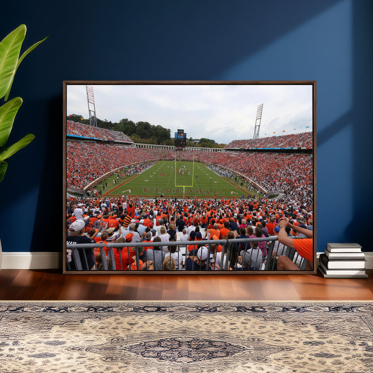 Virginia Cavaliers Football Team Print - Charlottesville Scott Stadium Print Wall Art Canvas