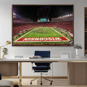 Wisconsin Badgers Football Team Print Canvas- Madison Camp