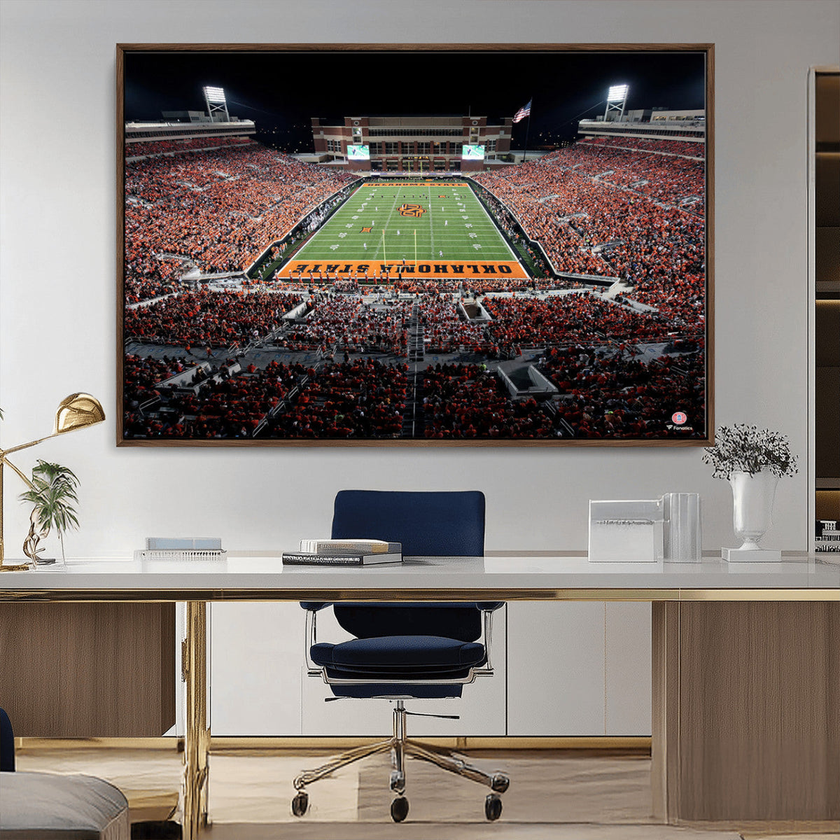 Oklahoma State Cowboys Canvas Print, Football Team Print -