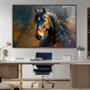 Abstract Horse Wall Art Canvas Print | Farmhouse Wall Decor