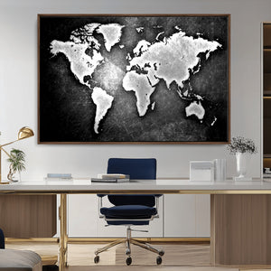 World Map Wall Art Canvas Print – Framed Wall Art for