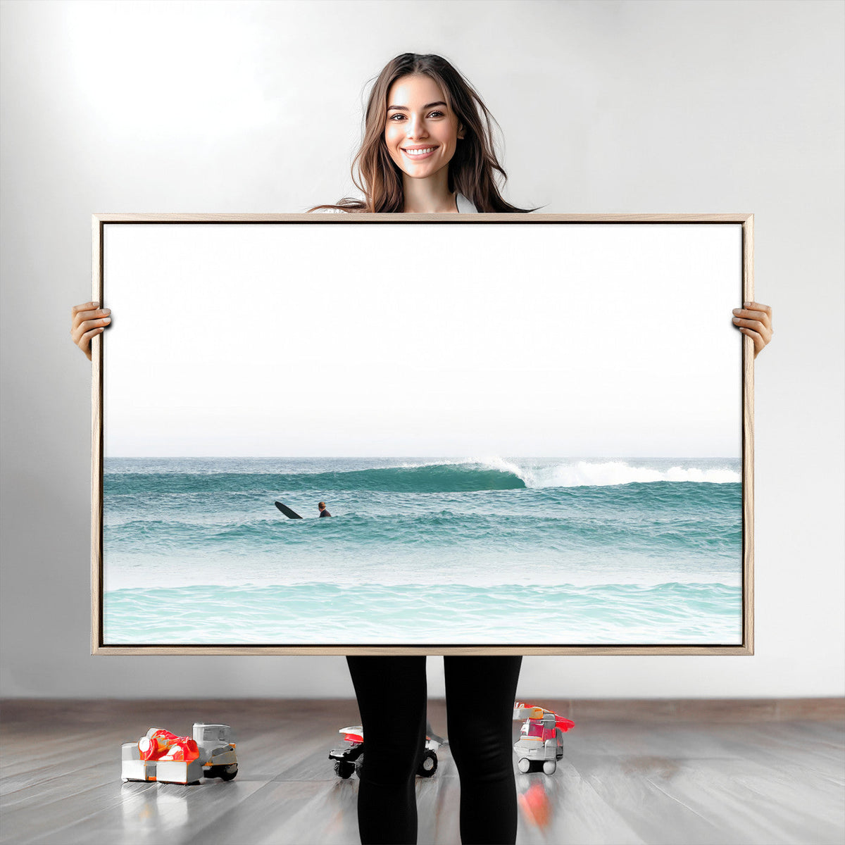 Surfing Wall Art Canvas Print – Framed Ocean Waves