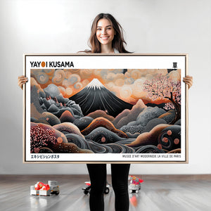Yayoi Kusama Wall Art Canvas Print – Framed Japanese Dot Art