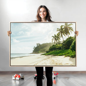 Relaxing Beach Wall Art Canvas Print – Framed Ocean View Art