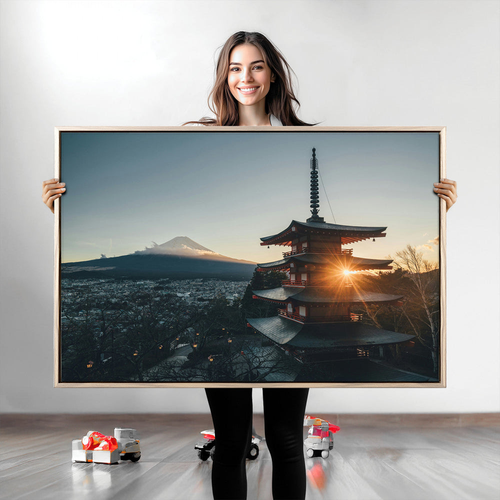 Mount Fuji Wall Art Canvas Print – Framed Japan Travel Art
