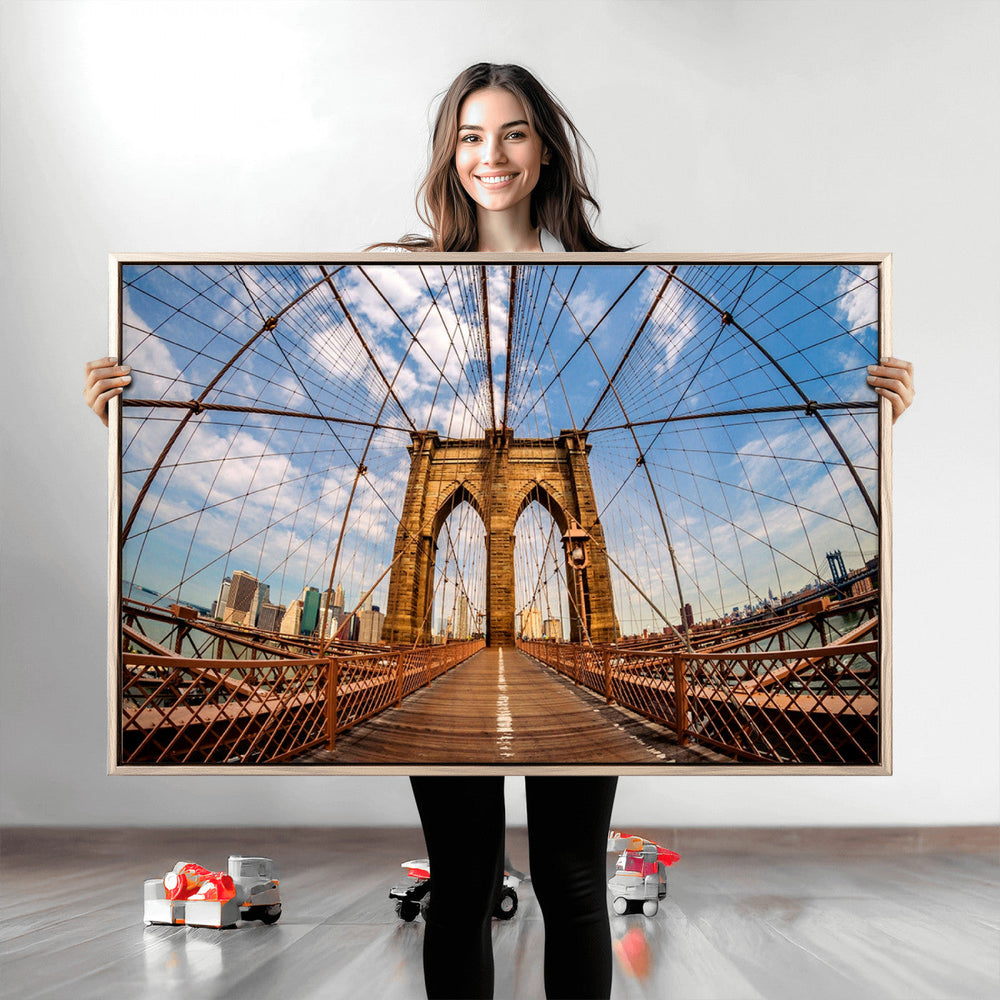 Brooklyn Bridge Manhattan Wall Art Canvas Print