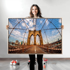 Brooklyn Bridge Manhattan Wall Art Canvas Print