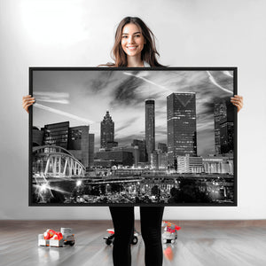 Black and White Atlanta Wall Art Canvas Print