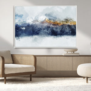 Abstract Mountain Range Art Canvas Print | 3 Panel