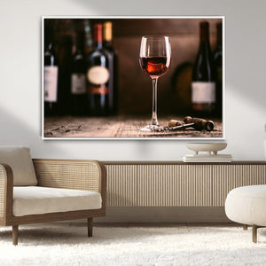 Red Wine and Bottle Canvas Print