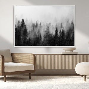 Fogy Forest Canvas Wall Art Print - Mountain Wall Art with