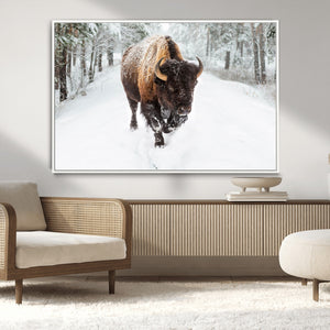 Bison Wall Art Canvas Print For Farmhouse, Animal Canvas