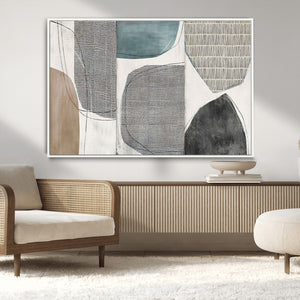 Canvas Print Wall Art Abstract Art Boho, Framed Boho Decor