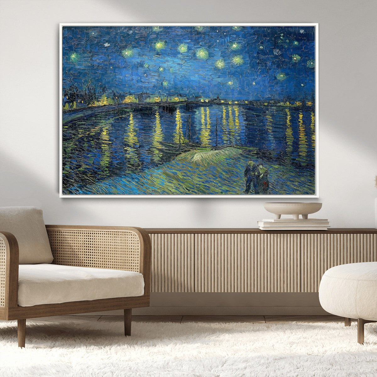 Vincent van Gogh Starry Night over the Rhone Abstract Wall