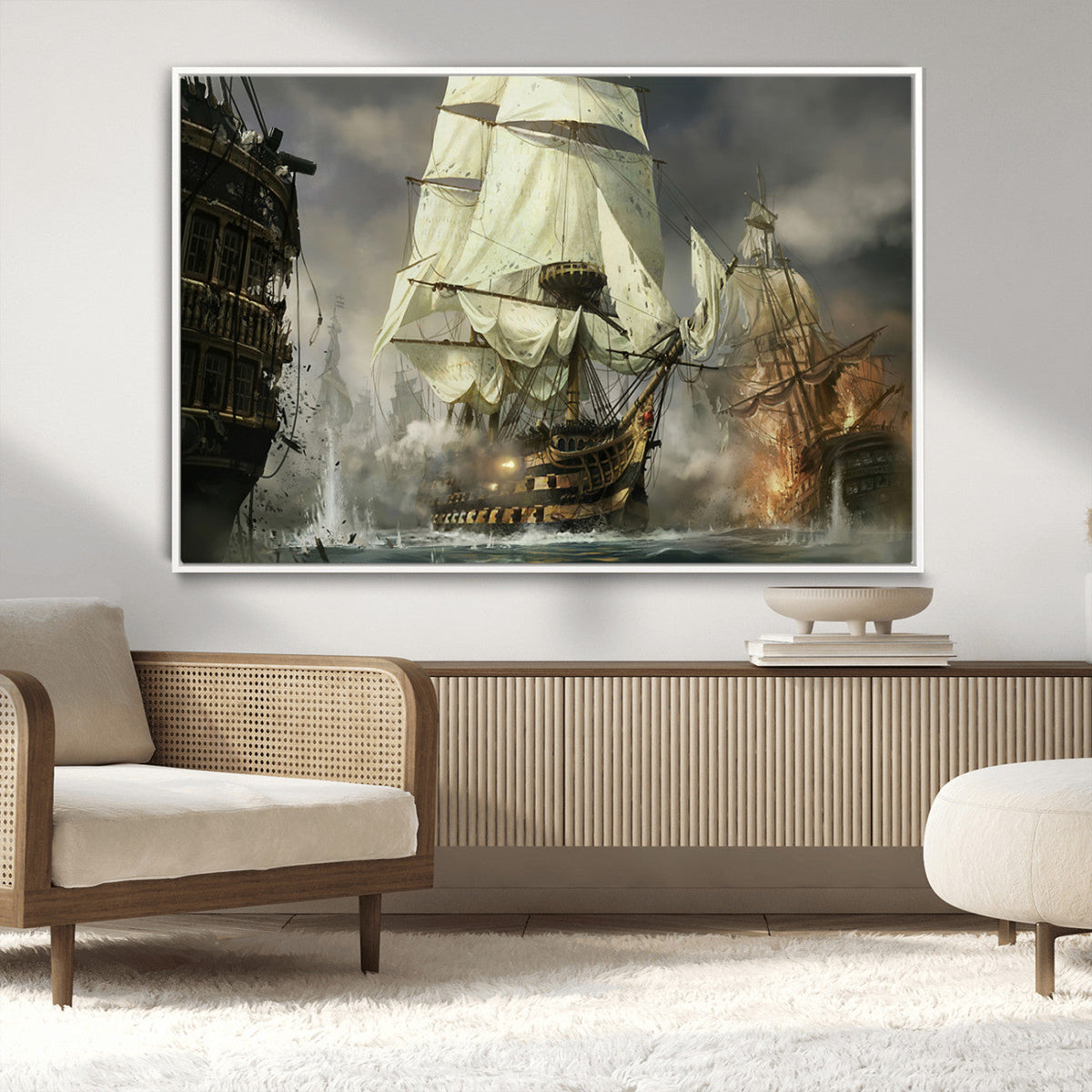 Pirate Ship War Wall Art Canvas Print