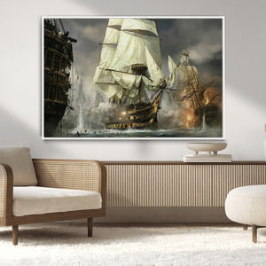 Pirate Ship War Wall Art Canvas Print