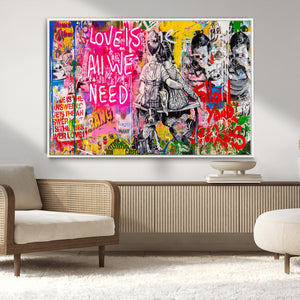 Follow Your Dreams & Love is All We Need Graffiti Street Art