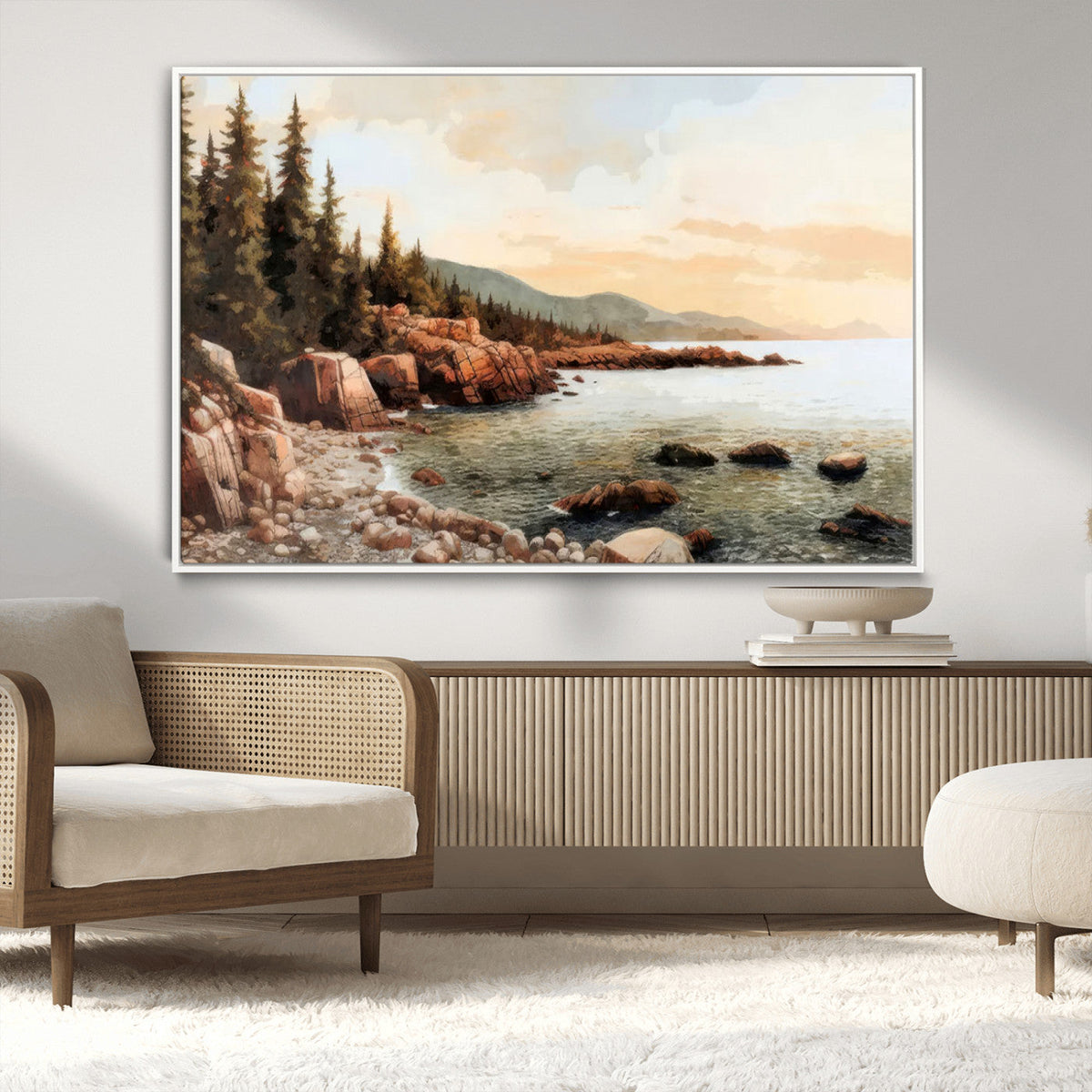 Serene Coastal View of Acadia National Park Wall Art -