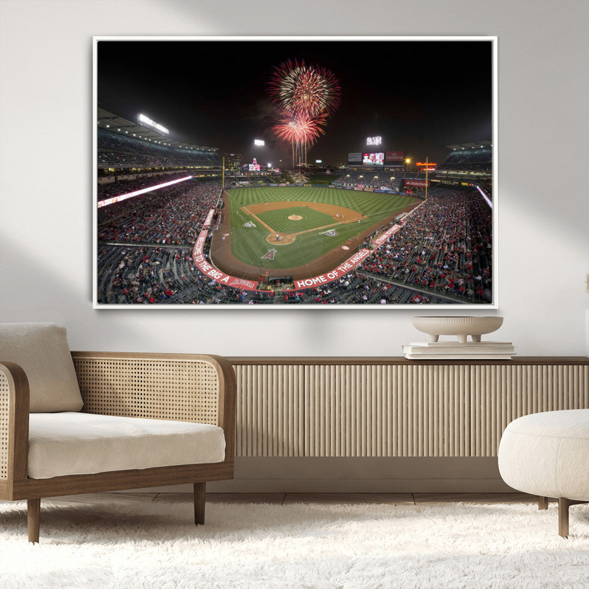 Fireworks at Angel Stadium – Los Angeles Angels Canvas
