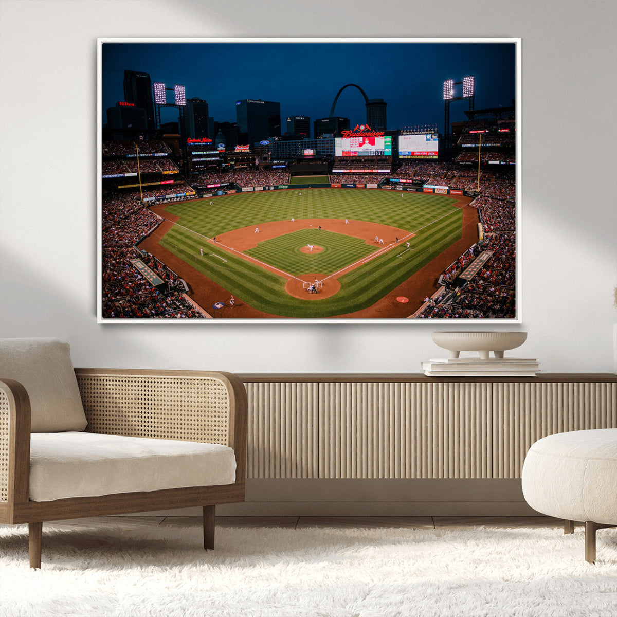 St. Louis Cardinals Baseball Team Print - Busch Stadium Wall