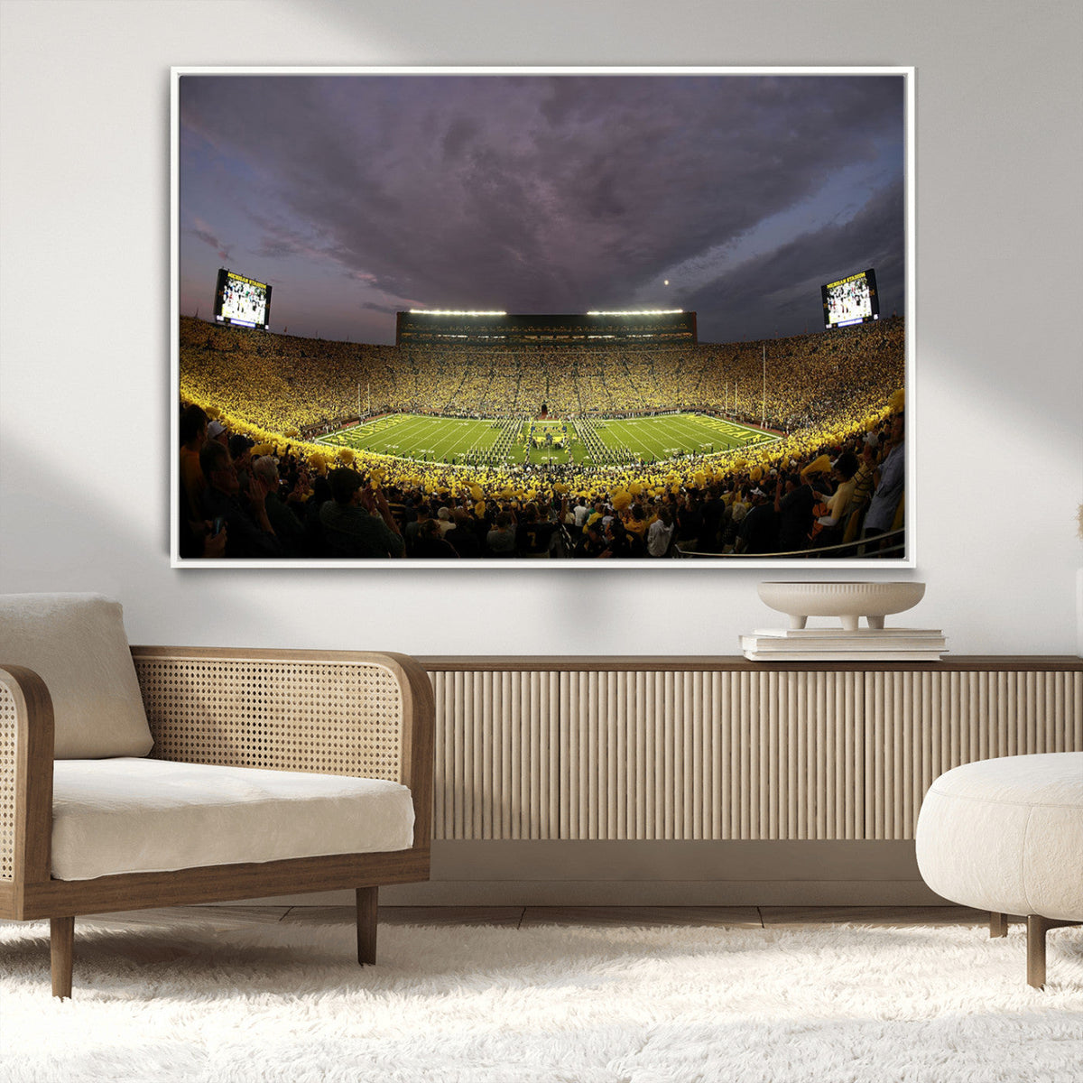 Michigan Wolverines Print - Michigan Stadium Wall Art Canvas