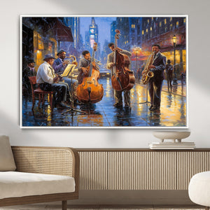 Colorful Jazz Wall Art - African American Music Canvas Print