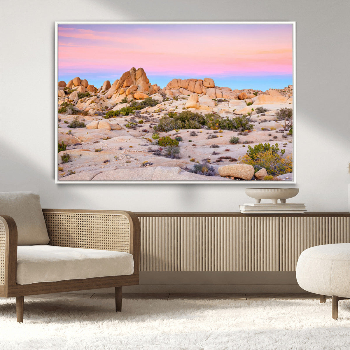 Vibrant Sunset Sky Wall Art Canvas Print – Framed Joshua