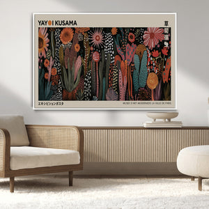 Modern Japanese Wall Art Canvas Print – Framed Abstract