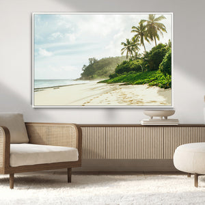 Relaxing Beach Wall Art Canvas Print – Framed Ocean View Art