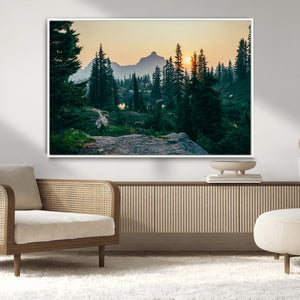 Mountain Landscape Wall Art Canvas Print – Framed Forest