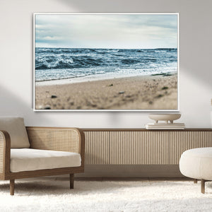 Ocean Wall Art Canvas Print – Framed Moody Seascape Coastal