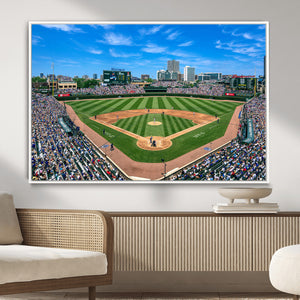 Wrigley Field Baseball Stadium Canvas Wall Art – Packed