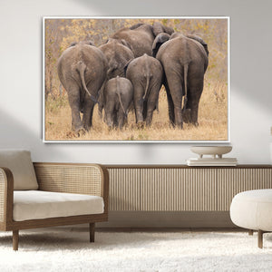 Wild Elephant Wall Art Canvas Print