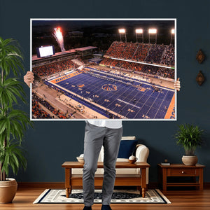 Boise State Stadium Large Wall Art Canvas Print for Living
