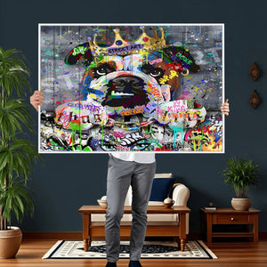 Graffiti Dog Wall Art Decor for Teen Bedroom - Abstract