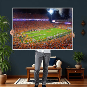 Clemson Football Stadium Wall Art Canvas Print, College