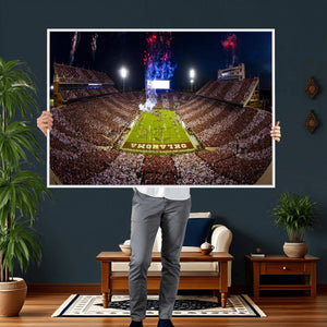 Oklahoma Memorial Stadium Wall Art Canvas Print – Oklahoma