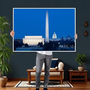 Washington DC Skyline Wall Art Canvas Print – Lincoln