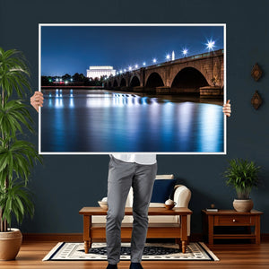 Washington DC Wall Art Canvas Print – Lincoln Memorial Night