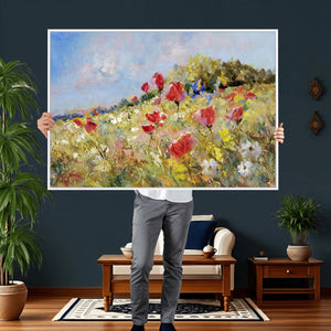 Abstract Mountain Landscape Wall Art Canvas Print – Textured