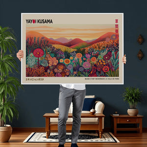 Yayoi Kusama Colorful Landscape Wall Art Canvas Print –
