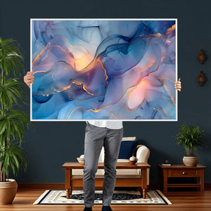 Colorful Abstract Canvas Wall Art Print, Vibrant Popup Color Art Print