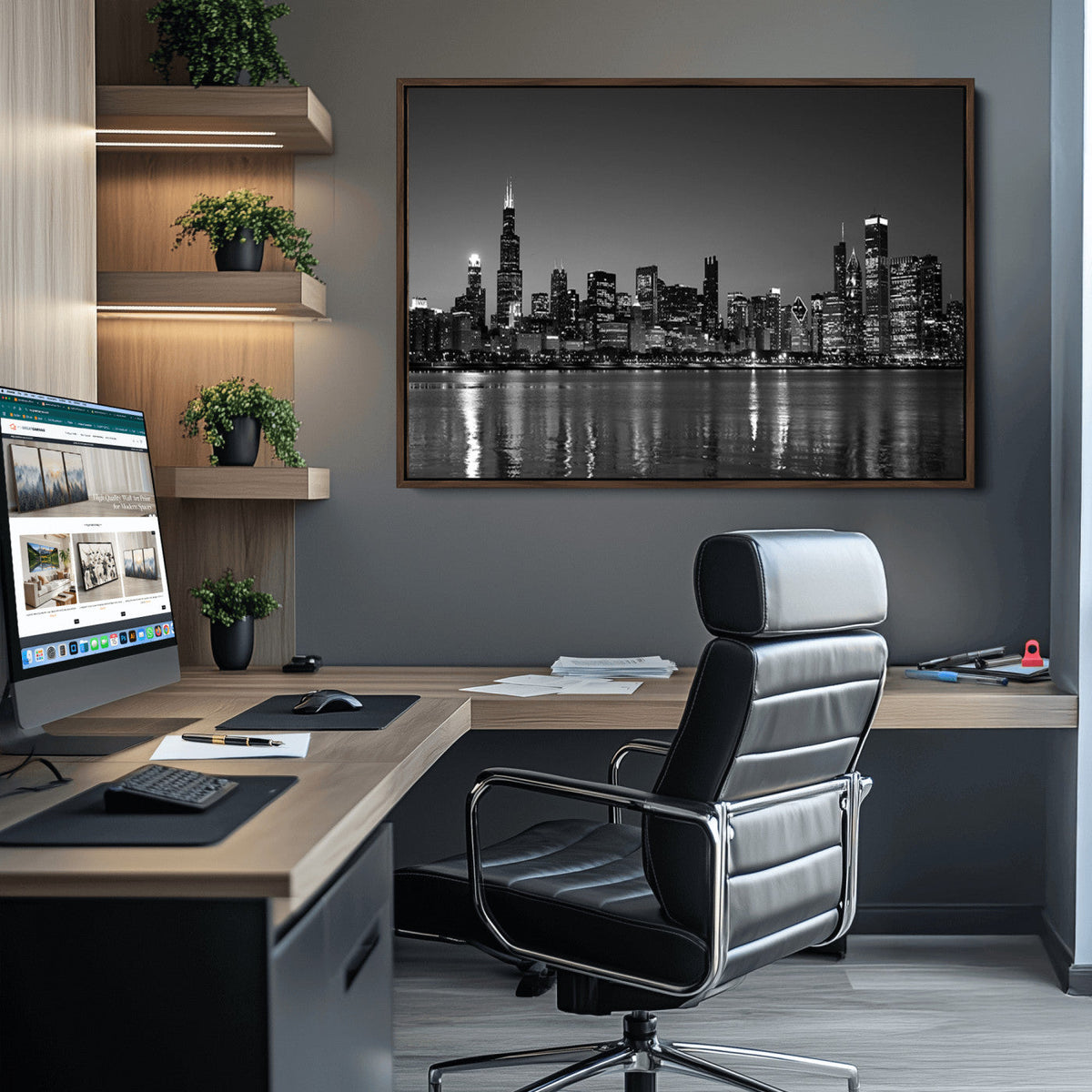Chicago Wall Art Canvas Print