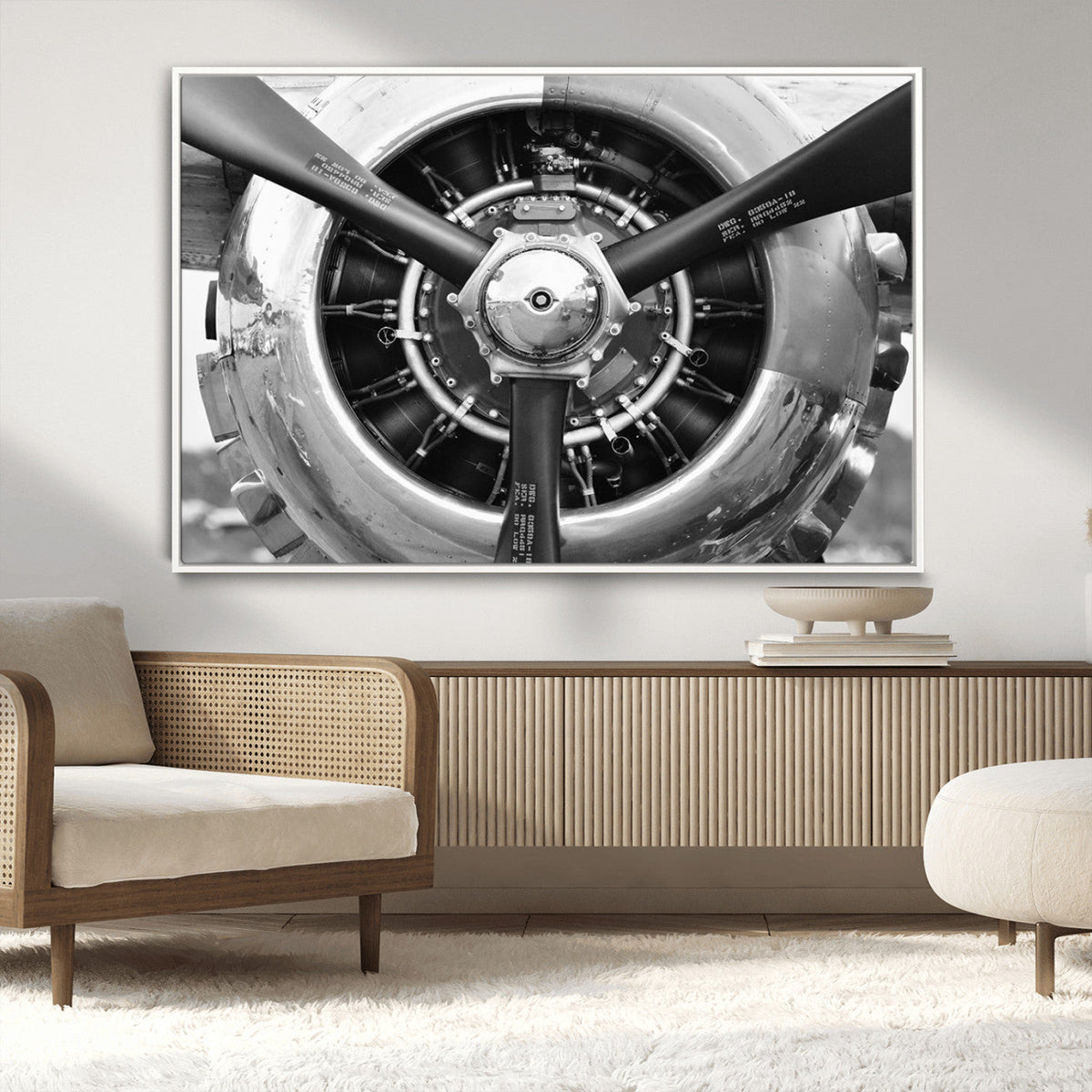 Vintage Airplane Wall Art Canvas Print