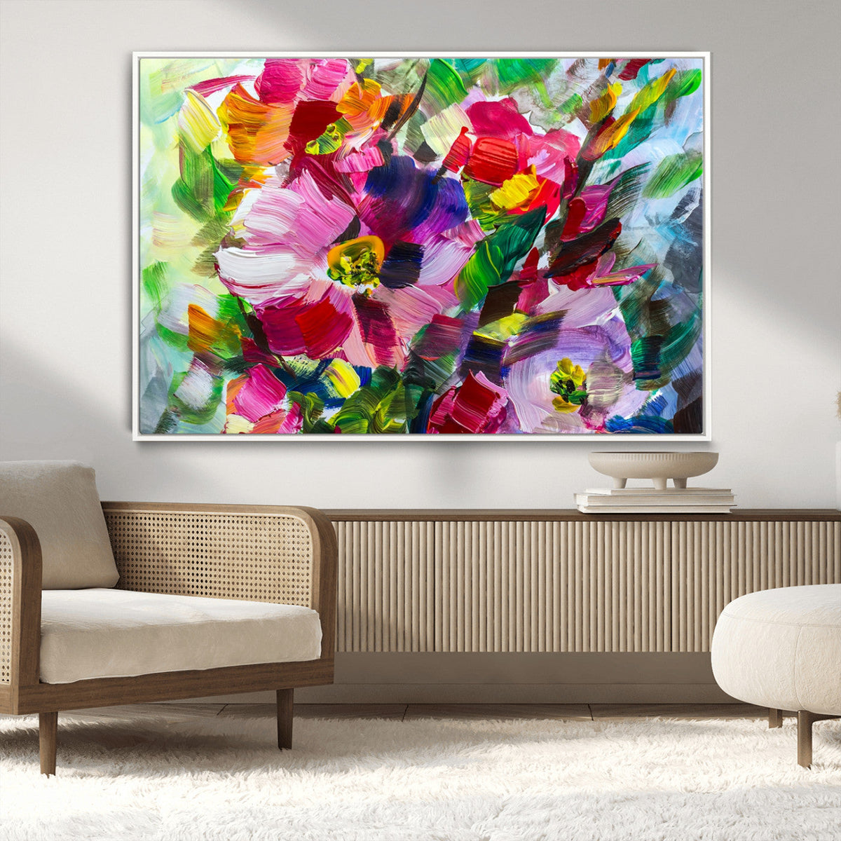 Oil Flower Abstract Canvas Print